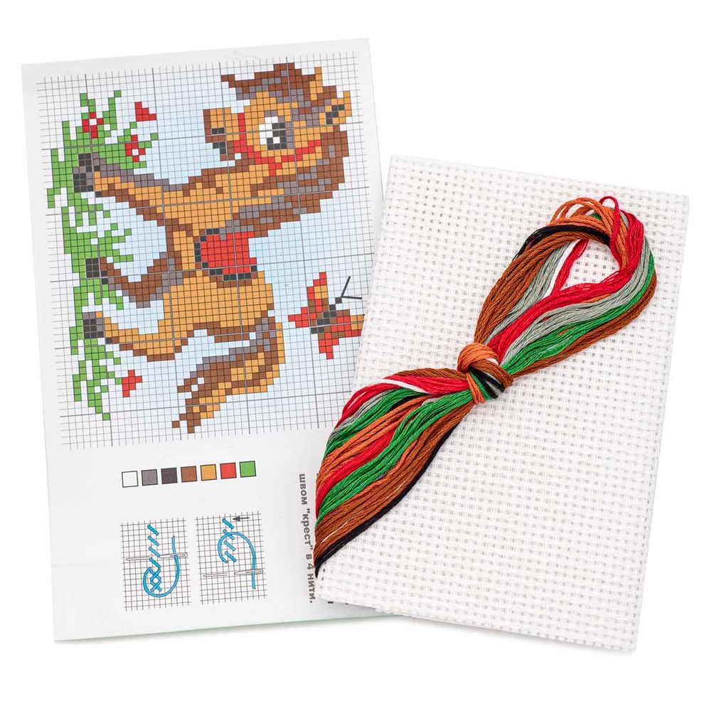 Набор для вышивания нитками РС Студия, Лошадка 12х13 см