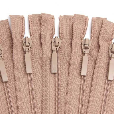 Молния спираль (витая) Arta Т5 (5 мм) 1 зам., разъем., 60 см, цв. 128 бежевый, уп.5 шт