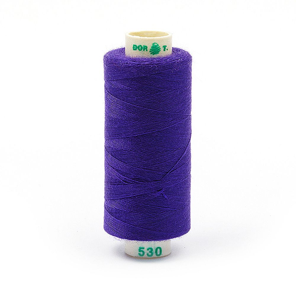 Нитки швейные бытовые Dor Tak 40/2, 366 м / 10 кат., 530 фиолетовый
