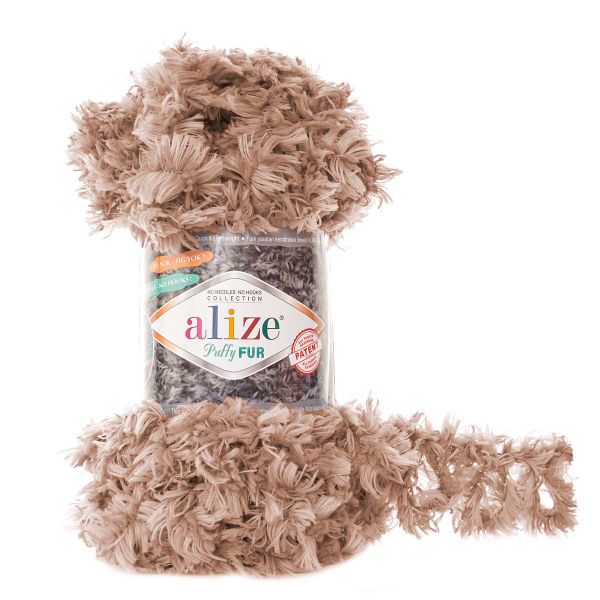 Пряжа Alize (Ализе) Puffy Fur / уп.5 мот. по 100 г, 6м, 6104 A