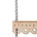 Шнур витой металлизированный 8мм / 18,29м, 187 серебро