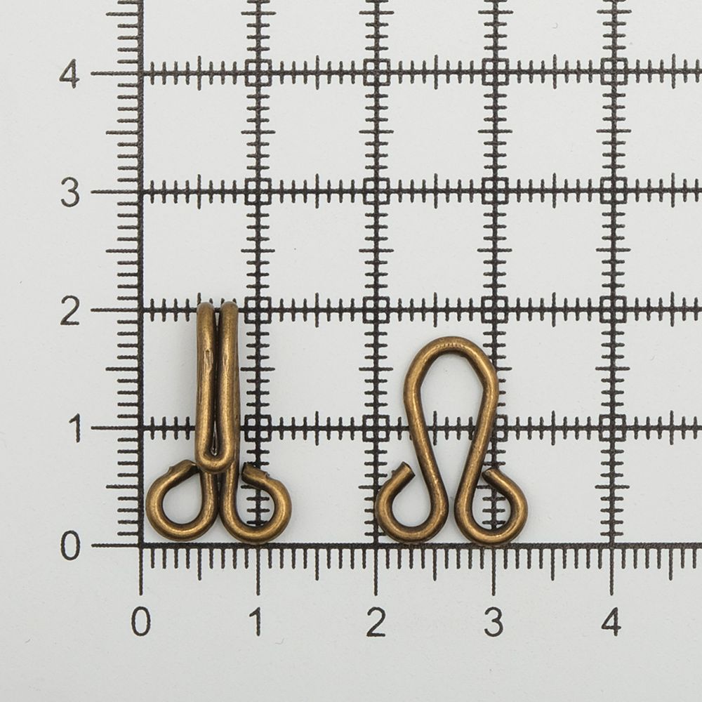 Крючки пришивные 33х12 мм, №10 (латунь), 0300-4107, 200 шт