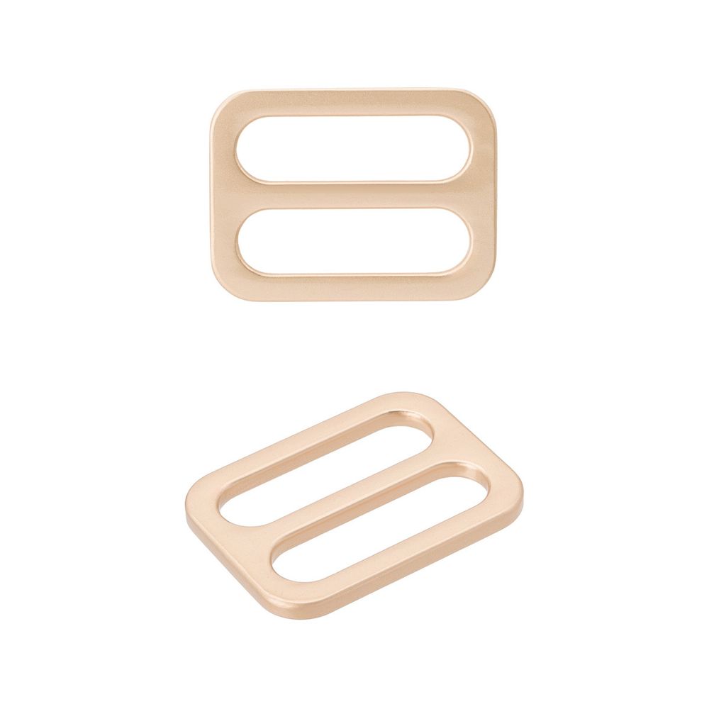 Пряжка регулировочная металл литая плоская 15.0 мм (20х15мм), золото, МВ2343, 6 шт