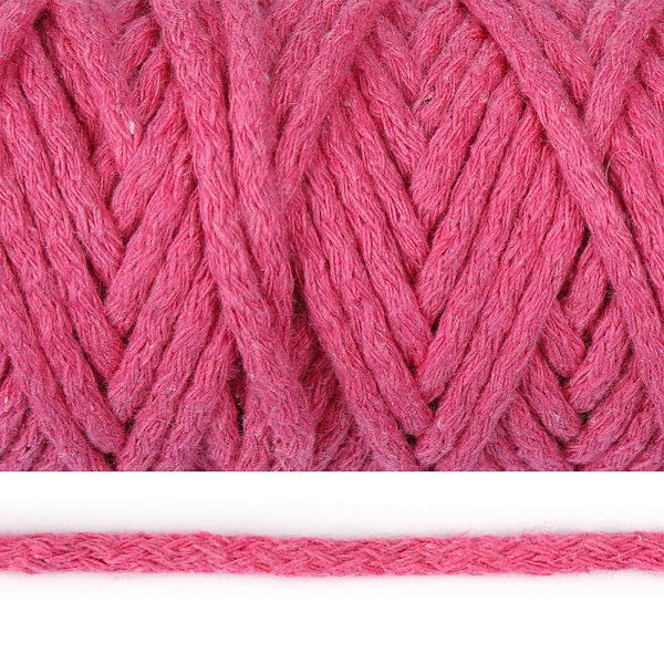 Шнур круглый х/б ⌀5.0 мм / 50 метров, 2127 розовый