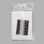 Кружево вязаное (тесьма) 25 мм / 10 м, цв.01 белый