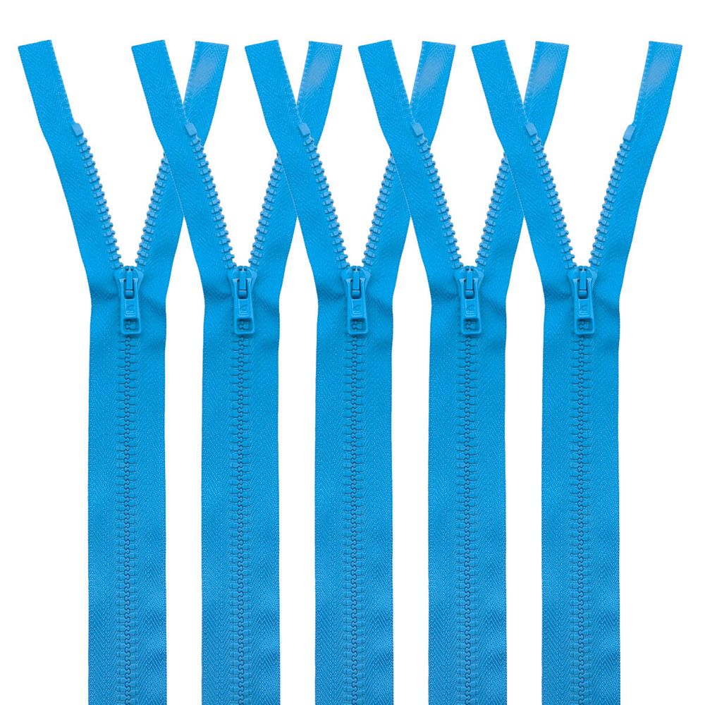 Молния трактор Arta Т6 (6 мм) 1 зам., разъем., 40 см, цв. 225 голубая бирюза, 5 шт