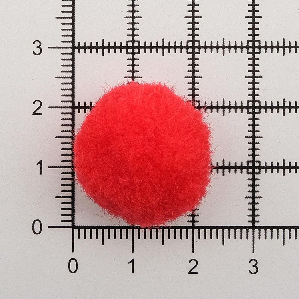 Помпоны декоративные ⌀25мм, 50 шт/упак, Astra&Craft (PA-007 красный)
