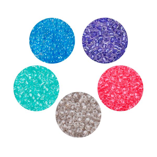 Набор бисера Preciosa 084, 5 цветов по 20 гр, № 10/0 (2.3 мм), диаметр 2,3 мм, 100 гр