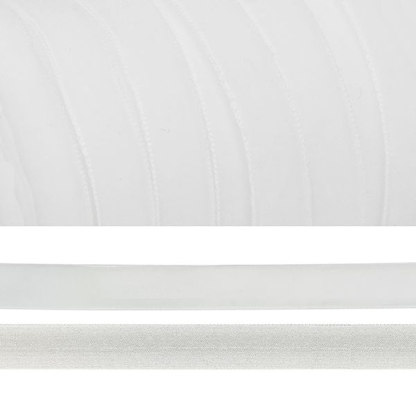 Лента бархатная (тесьма) 10.0 мм / 20±1 метров, нейлон, белый