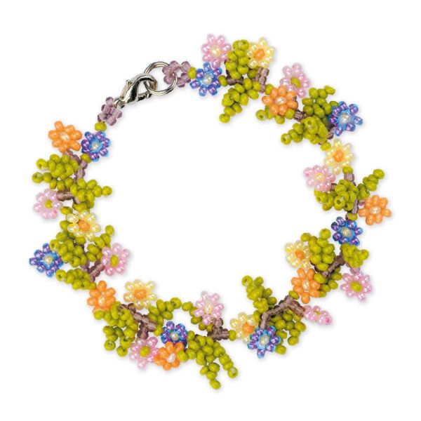 Набор для бисероплетения Риолис В215, Браслет Полянка 17см