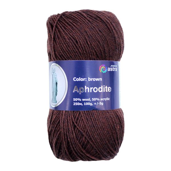 Пряжа Astra Premium (Астра Премиум) Афродита / уп.3 мот. по 100 г, 250 м, 12 коричневый