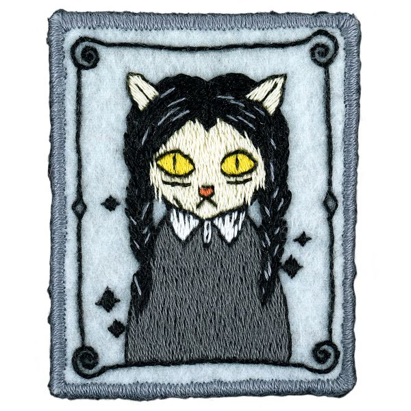 Набор для вышивания нитками Panna Живая картина JK-2335, Брошь. Мяунсдэй, 4.5х6 см