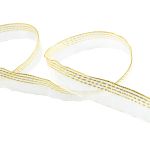 Лента капроновая (органза) 15.0 мм / 25 метров, 003 бл. кремовый/золото, Blitz ORT-15