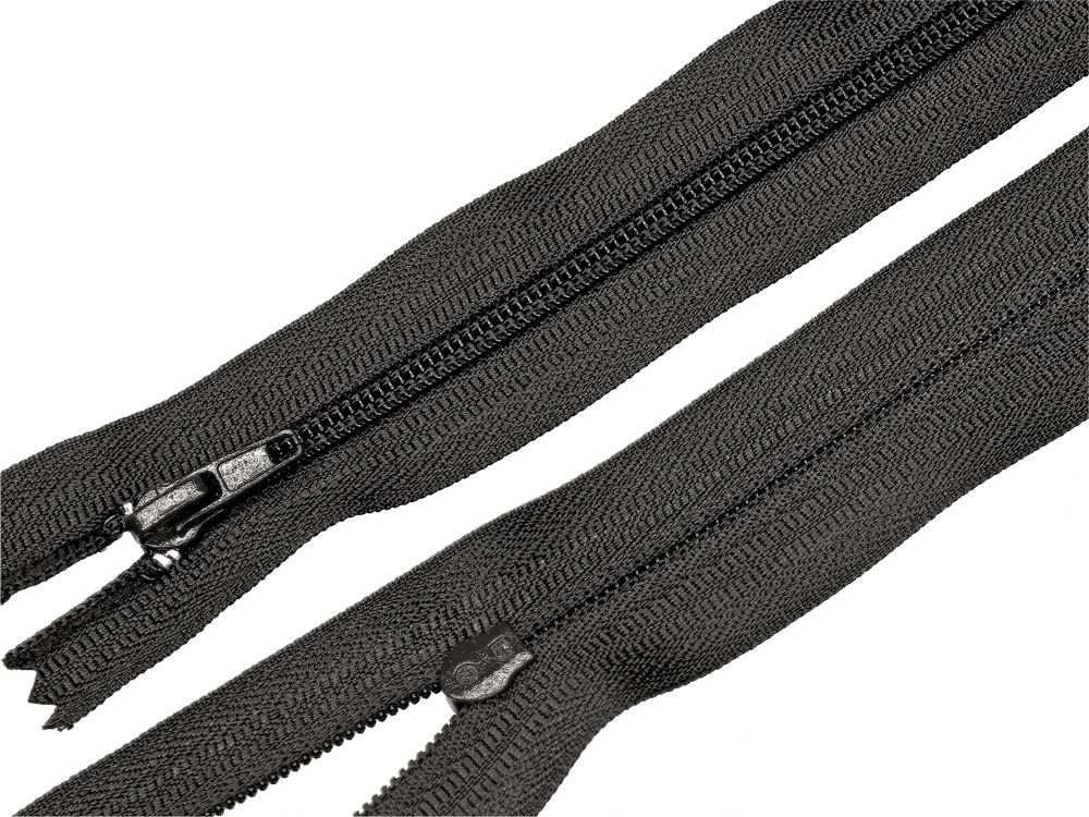 Молния спираль (витая) (цв.SBS) брючная Т4 (4 мм) 1 зам., н/раз., 20 см, автомат, S-417 т.серый, 2500 шт