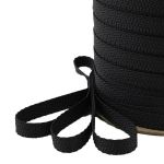 Стропа (ременная лента) 10 мм / 100 метров, толщ. 0.5 мм, [6 г/пог.м], 100% п/э, 005 черный