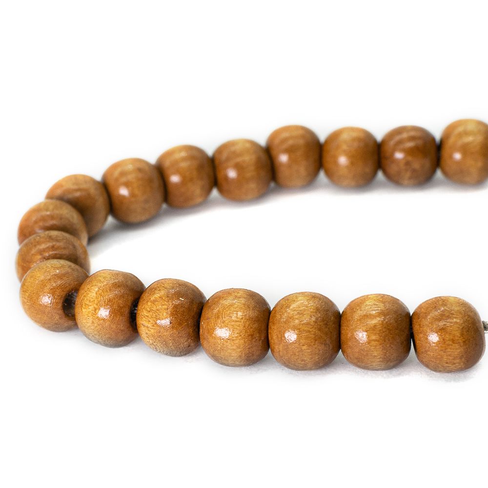 Бусины дерево ⌀10 мм, 50 г, Astra&Craft, коричневый