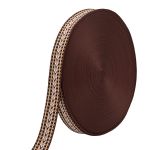 Стропа (ременная лента) 38 мм / 45.72 метра, [35.87 г/пог.м], с принтом, T043 бежевый/черный/белый, 3Al362