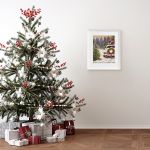 Набор для вышивания нитками Panna, Новогодняя машина, 25х19 см