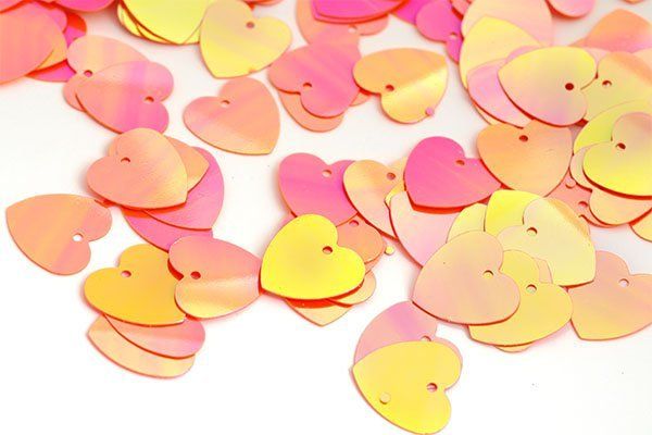 Пайетки плоские FLK298 14 мм цв. 327 оранжевый уп. 50г