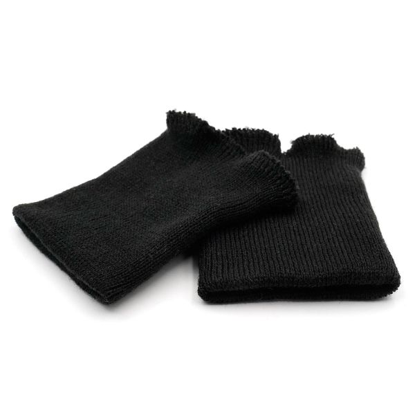 Манжеты трикотажные 8.0х9.5 см, 1 пара, средней плотности 14 кл, 1х1, в-01 черный