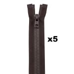 Молния трактор Arta Т6 (6 мм) 1 зам., разъем., 55 см, (2076), A141 т.коричневый, НОВЫЙ МАТОВЫЙ ЗАМОК, уп.5 штук