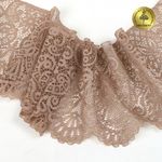 Кружево эластичное (стрейч) 110 мм / 25 метра, TBY.40992PP, цв.L30 кофе с молоком, Kruzhevo