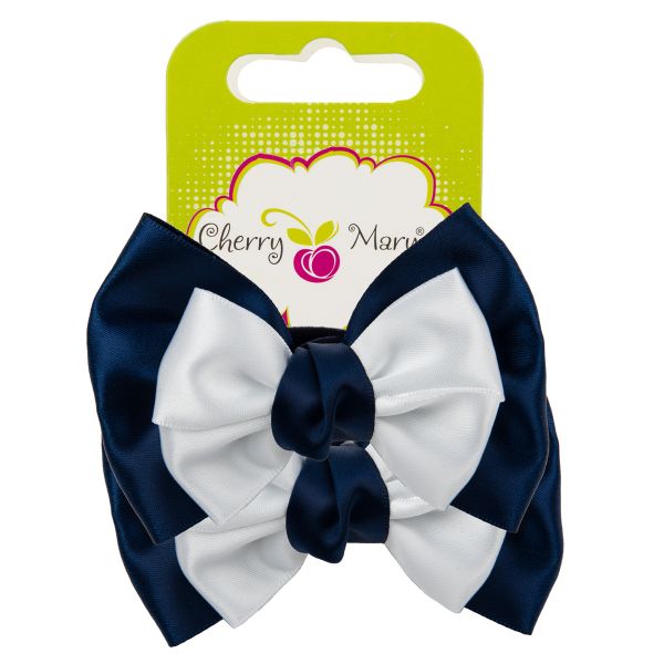 Набор резинок для волос 10 шт (5х2 шт), №01 синий-белый, Cherry Mary DR07084