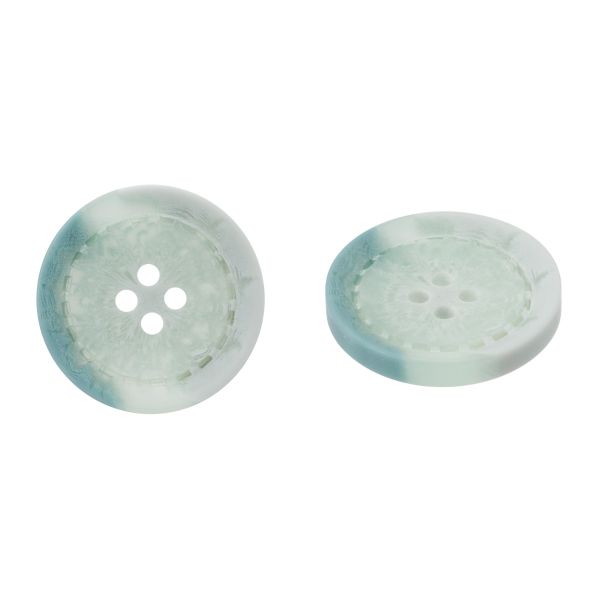 Пуговица 4 прокола 40L=28 мм матовый, пластик, col.F св. зеленый, CB_Р9-38, 36 шт