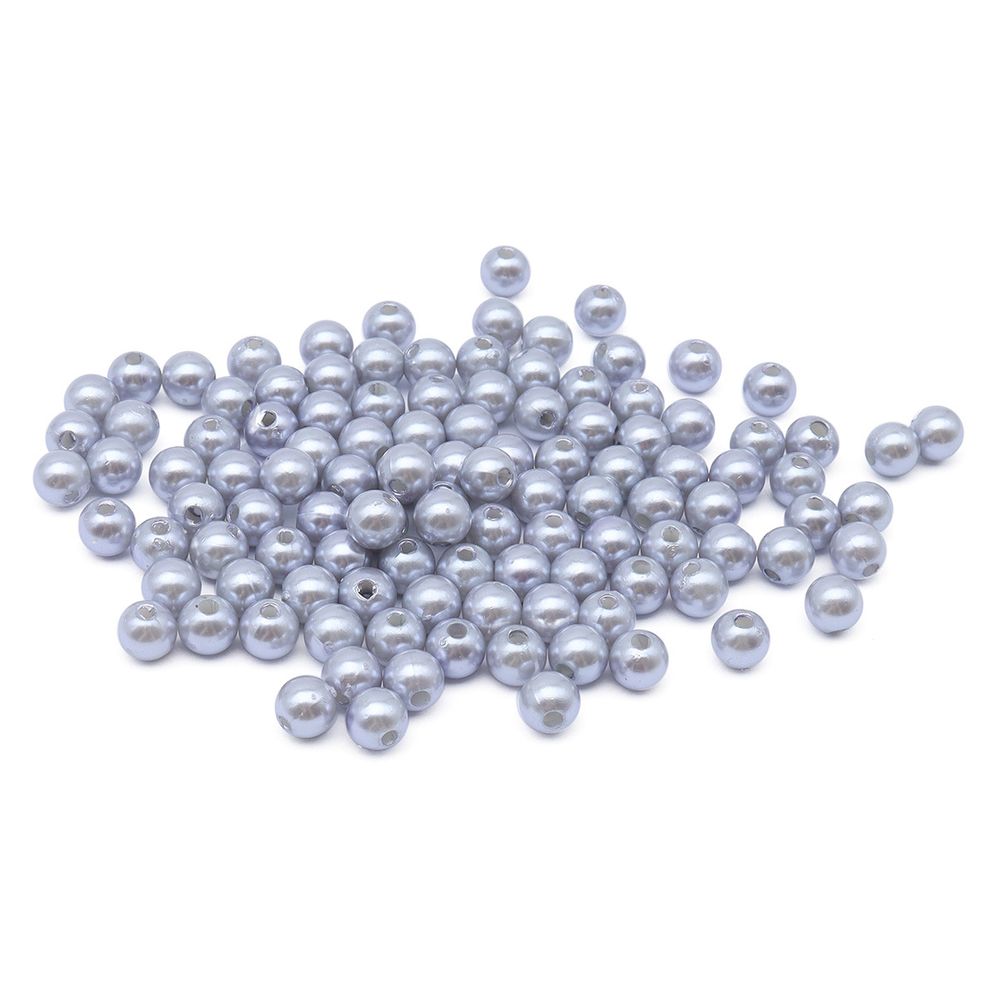 Бусины пластик (жемчуг) ⌀8 мм, 25 г, Astra&Craft (MH.КР.08.029.02 серый)