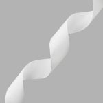 Лента репсовая (в рубчик) 25.0 мм, 001 белоснежный, уп.18,28 м