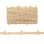 Кружево гипюр (плетёное) (матовое) 30 мм, 13.72м, цв.164 капучино