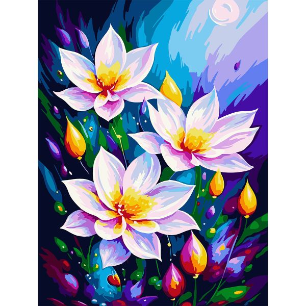 Картина по номерам Cristyle ST030, Яркие кувшинки, 30х40 см