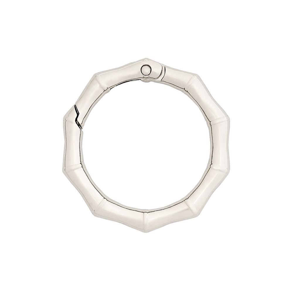 Карабин металл кольцо ⌀32 мм, декоративный, серебро (никель), MB_2231, 6 шт