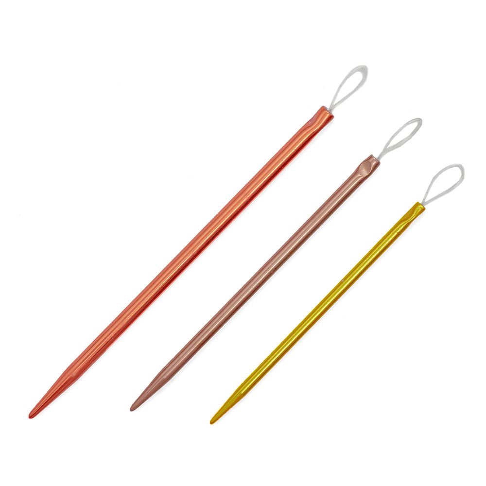Иглы для вязанных изделий с нейлоновой петлей, размер 2,25-3,25, цветные, алюминий, 3 шт Pony