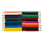 Карандаш двусторонний (набор) заточенный трехгранный 8х24 цв, Лео LGDCP-12