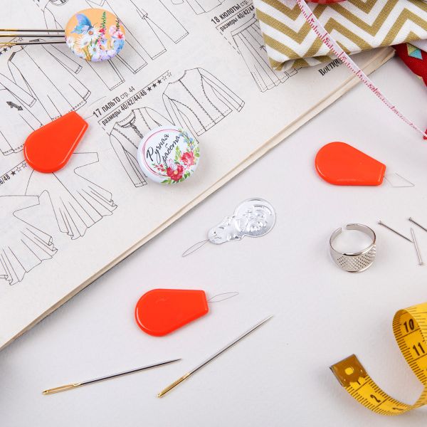 Нитковдеватель TN-019, 3 шт, блистер с пластиковой ручкой, Gamma TN-019