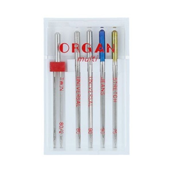 Иглы для швейных машин набор 130/705 H, №75-90, MULTI, 5 игл, в пенале 5115000, ORGAN
