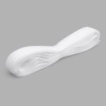 Лента (тесьма) шторная: сборка параллельная 25 мм / 10 метров, (1 ряд петель, 2 шнура), белый ТУ, (C18)