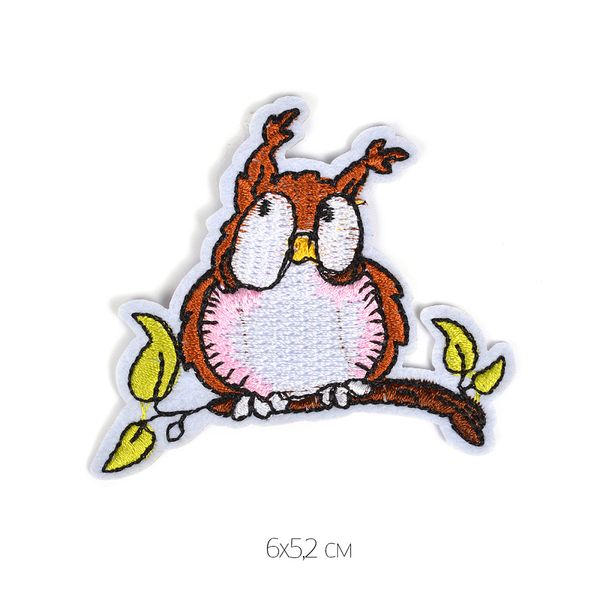 Термоаппликация арт.2237 Сова 6см, уп.10 шт