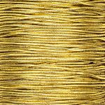 Резинка шляпная (шнур эластичный) ⌀1.0 мм / 100 метров, 0370-6100, металлизированный, светлое золото