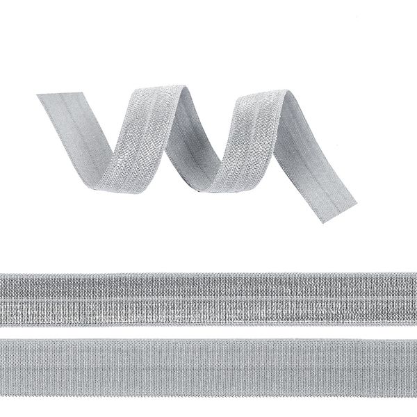 Резинка бельевая (окантовочная) блестящая 15.0 мм / 50 метров, ОИ.КОС.Б.329S, цв.S329 серебристо-серый