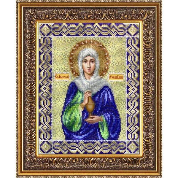 Набор для вышивания бисером Паутинка, Святая Анастасия Узорешительница, 19.5х25 см