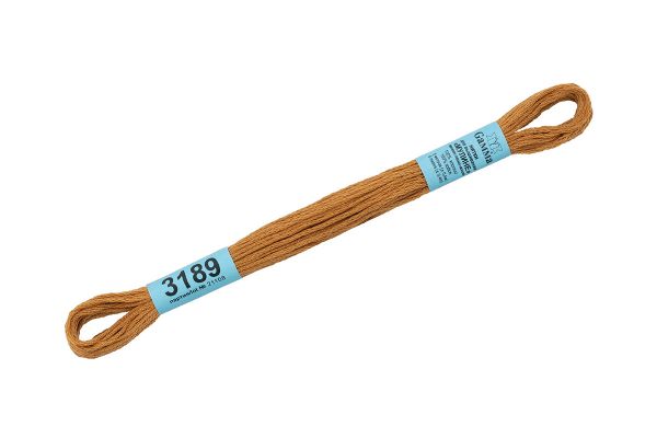 Мулине Gamma 100% хлопок, цв.3189 горчичный, 24 мотка по 8 метров