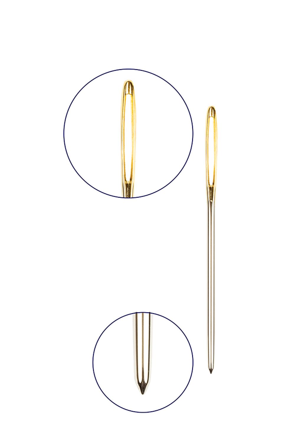 Иглы ручные гобеленовые №13-18, 2 шт, острие закругл, Gamma N-313