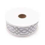 Лента (тесьма) жаккардовая 35.0 мм / 10±0.5 метров, бордюр Кельтский орнамент 35272 V4 серый