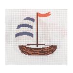 Набор для вышивания нитками Hobby&Pro Kids, Кораблик 19х19см