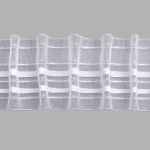 Лента (тесьма) шторная: сборка параллельная (1:2) 60 мм / 10 метров, (2 ряда петель, 4 шнура), прозрачный, (607-О)