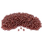 Бусины акрил ⌀10 мм, 500 г, в цвете с белой сердцевиной, мягкий куб, 52 коричневый, Astra&Craft LY-161