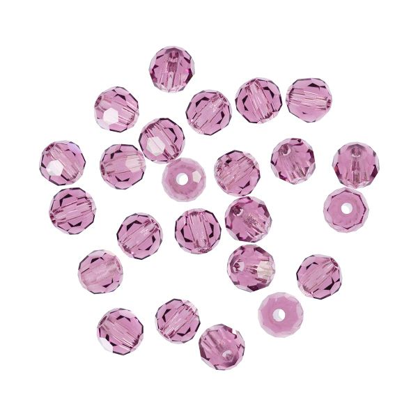 Бусины стекло ⌀3 мм, 24 шт, фиолетовый/amethyst, Preciosa 451-19-602