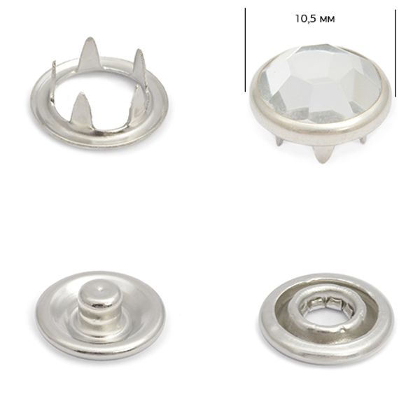 Кнопка рубашечная (джерси) седефли ⌀10.5 мм, ≈1440 шт, акрилик, TBY